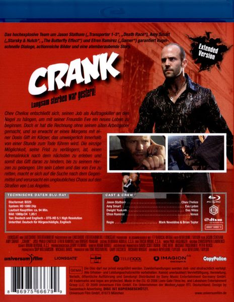 Crank' von 'Mark Neveldine' - 'Blu-ray