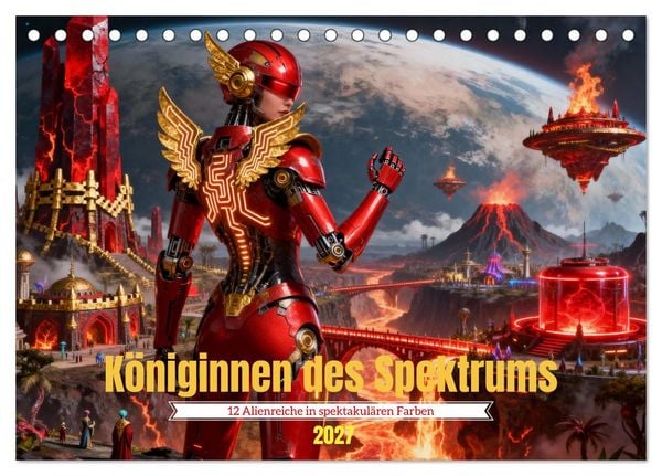 Produktbild: K&ouml;niginnen des Spektrums (Tischkalender 2027 DIN A5 quer), CALVENDO Monatskalender