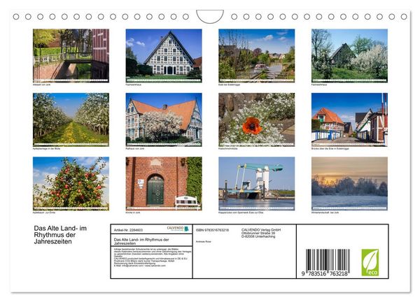 Produktbild: Das Alte Land- im Rhythmus der Jahreszeiten (Wandkalender 2027 DIN A4 quer), CALVENDO Monatskalender