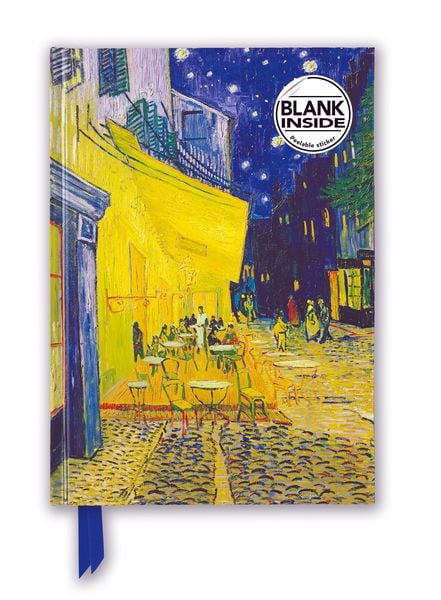 Premium Notizbuch Blank DIN A5: Vincent van Gogh, Caféterrasse am Abend
