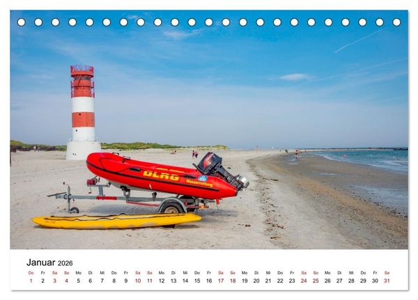 Produktbild: HELGOLAND: Nordseeinsel, sch&ouml;ner Ferienort (Tischkalender 2026 DIN A5 quer), CALVENDO Monatskalender