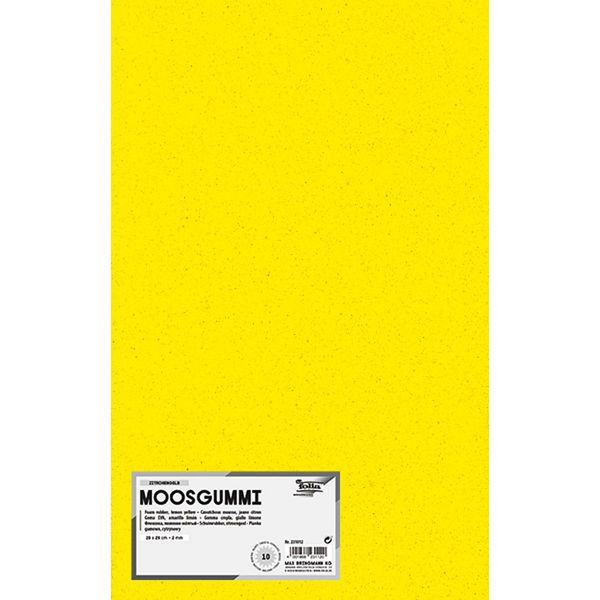 Produktbild: folia Moosgummi zitronengelb 20x29cm 10 Blatt