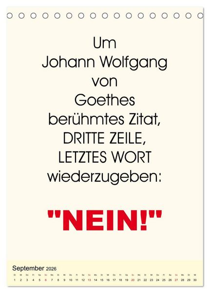 Produktbild: Spr&uuml;che-Kalender. Lustiges f&uuml;r die Familie! (Tischkalender 2026 DIN A5 hoch), CALVENDO Monatskalender