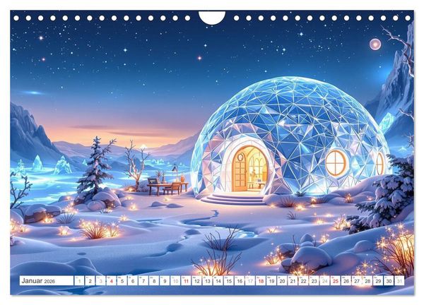 Produktbild: Futuristisches Landleben (Wandkalender 2026 DIN A4 quer), CALVENDO Monatskalender