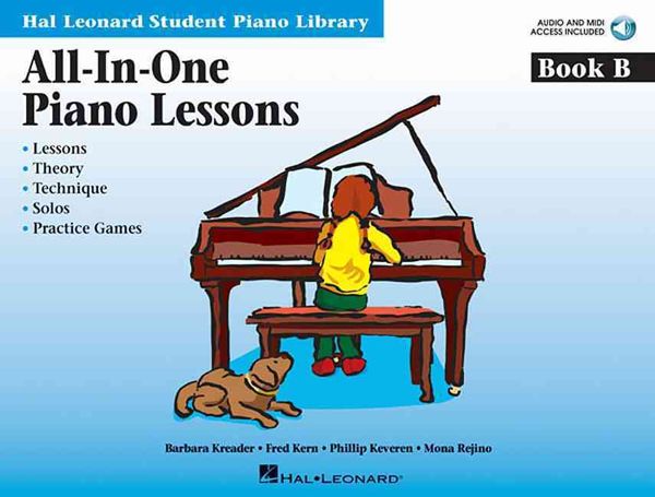 Produktbild: All-In-One Piano Lessons Book B Beginner Piano Sheet Music Songbook with Online Audio Hal Leonard Student Piano Library by Barbara Kreader and Team