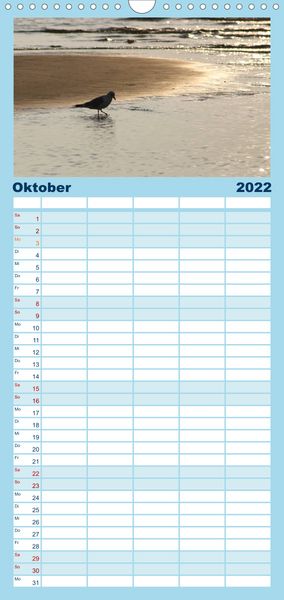 Produktbild: Familienplaner Nordsee - Lichtstimmungen an der K&uuml;ste (Wandkalender 2022 , 21 cm x 45 cm, hoch)