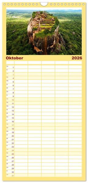 Produktbild: Familienplaner 2026 - Sri Lanka - Eine wahre Perle im Indischen Ozean mit 5 Spalten (Wandkalender, 21 x 45 cm) CALVENDO