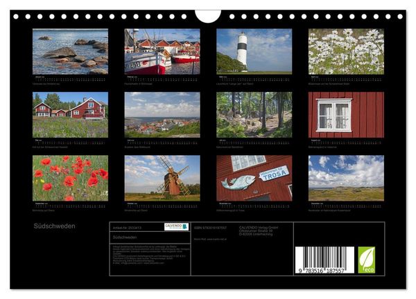 Produktbild: S&uuml;dschweden (Wandkalender 2026 DIN A4 quer), CALVENDO Monatskalender