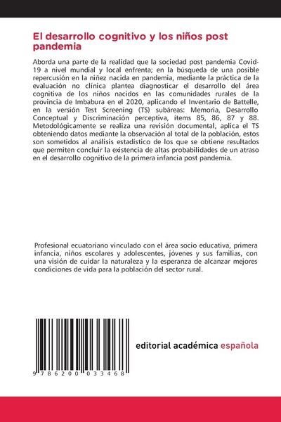 Produktbild: El desarrollo cognitivo y los ni&ntilde;os post pandemia