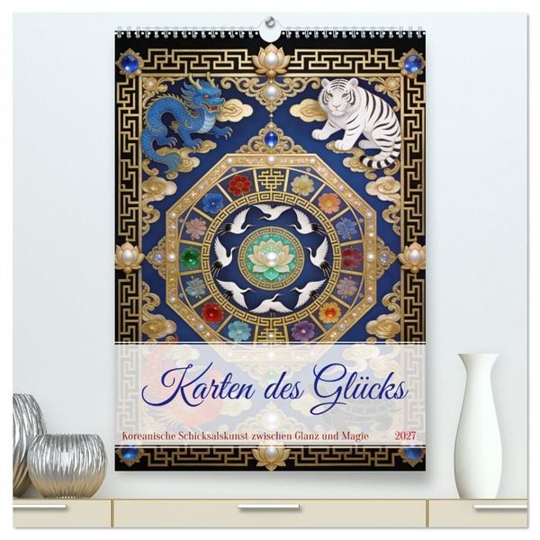 Karten des Glücks (hochwertiger Premium Wandkalender 2027 DIN A2 hoch), Kunstdruck in Hochglanz