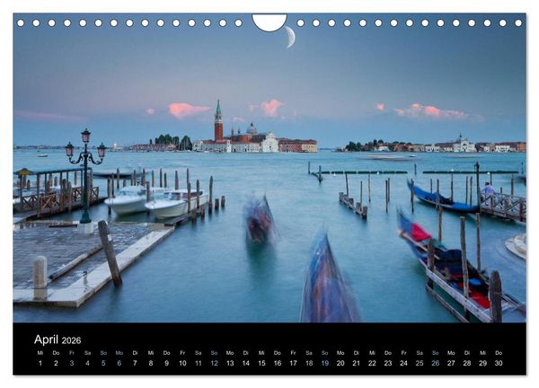 Produktbild: Venedig bei Nacht 2026 (Wandkalender 2026 DIN A4 quer), CALVENDO Monatskalender