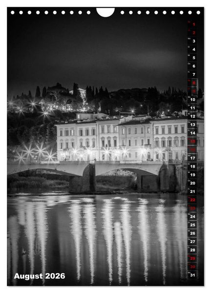 Produktbild: FLORENZ SCHWARZWEI&szlig; (Wandkalender 2026 DIN A4 hoch), CALVENDO Monatskalender
