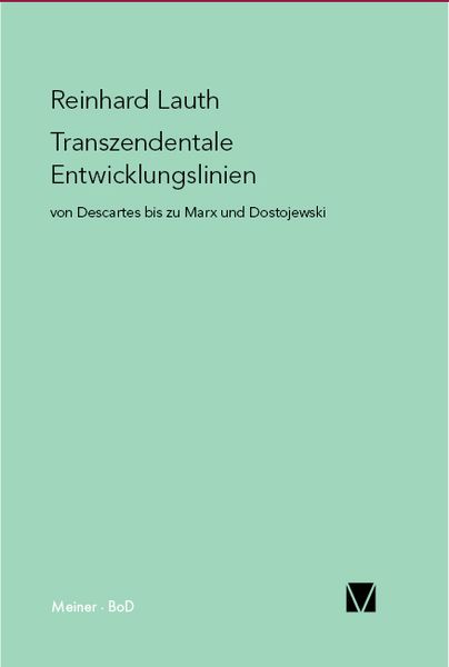 Produktbild: Transzendentale Entwicklungslinien von Descartes bis zu Marx und Dostojewski