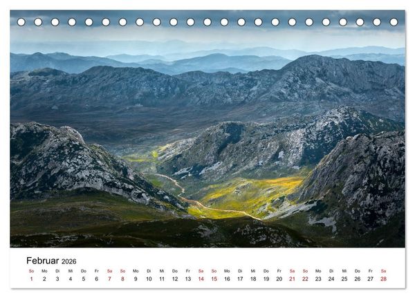Produktbild: Montenegro - Land der schwarzen Berge (Tischkalender 2026 DIN A5 quer), CALVENDO Monatskalender