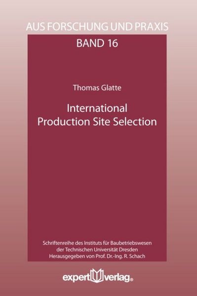 Produktbild: International Production Site Selection