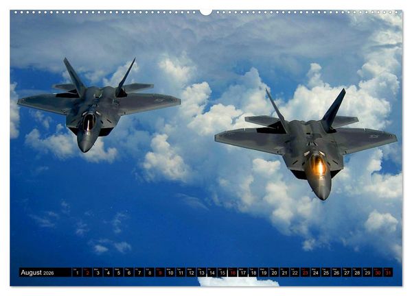 Produktbild: U.S. Aircraft - Fighting Jets (High Quality Premium Wall Calendar 2026 DIN A2 landscape),CALVENDO 12 Month Wall Calendar