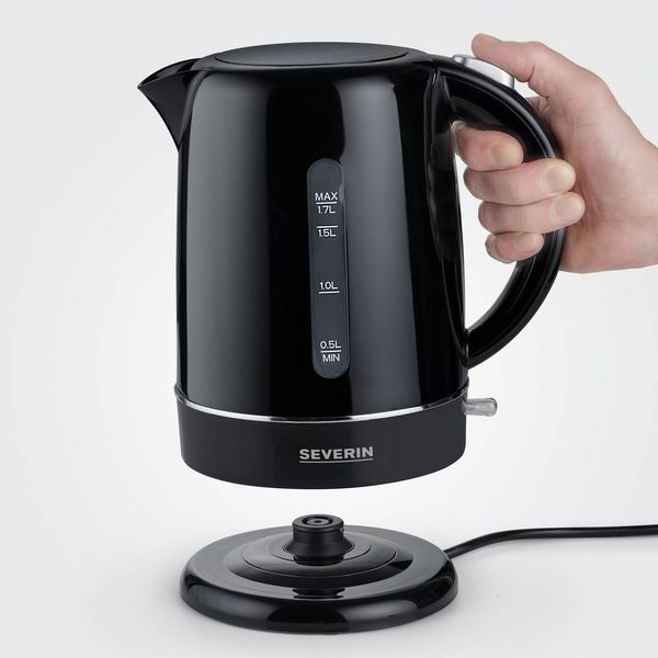 Produktbild: Severin 4322 Wasserkocher schnurlos, &Uuml;berhitzungsschutz Schwarz Fassungsverm&ouml;gen: 1.7 l