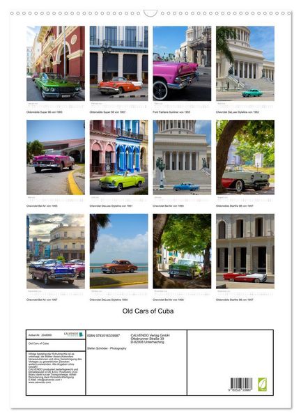 Produktbild: Old Cars of Cuba (Wandkalender 2026 DIN A2 hoch), CALVENDO Monatskalender