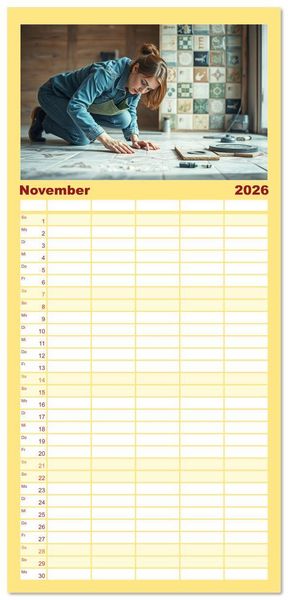 Produktbild: Familienplaner 2026 - Powerfrauen - Frauen in anspruchsvollen Berufen mit 5 Spalten (Wandkalender, 21 x 45 cm) CALVENDO