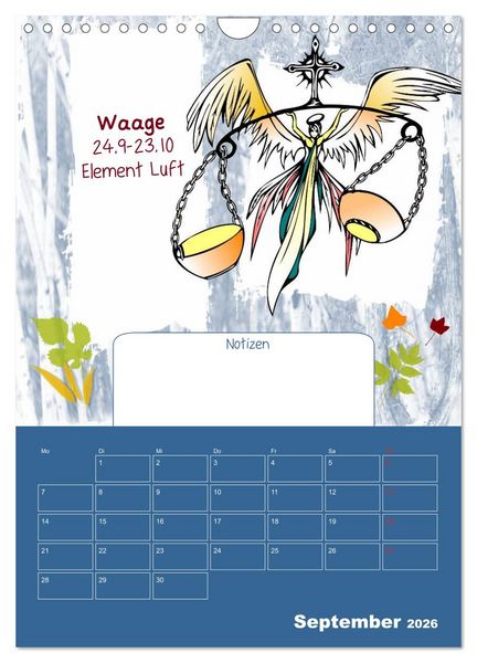Produktbild: Sternzeichen &bull; Geburtstagskalender / Planer (Wandkalender 2026 DIN A4 hoch), CALVENDO Monatskalender