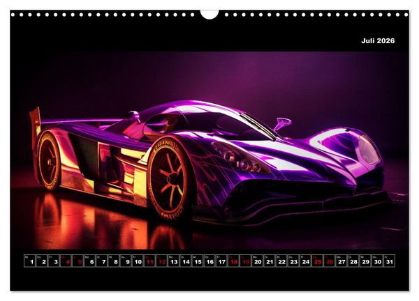 Produktbild: Surreale Cyber Cars (Wandkalender 2026 DIN A3 quer), CALVENDO Monatskalender