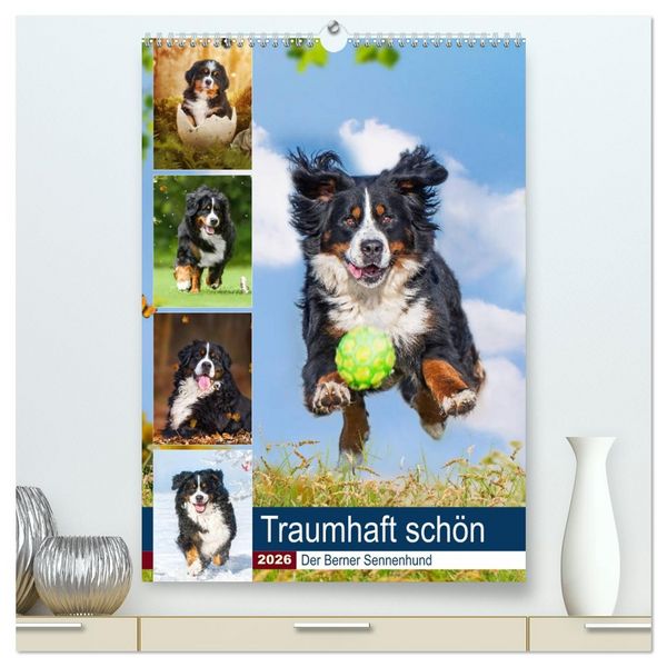 Produktbild: Traumhaft sch&ouml;n - Der Berner Sennenhund (hochwertiger Premium Wandkalender 2026 DIN A2 hoch), Kunstdruck in Hochglanz