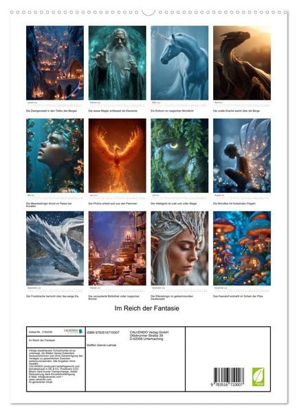 Produktbild: Im Reich der Fantasie (hochwertiger Premium Wandkalender 2026 DIN A2 hoch), Kunstdruck in Hochglanz