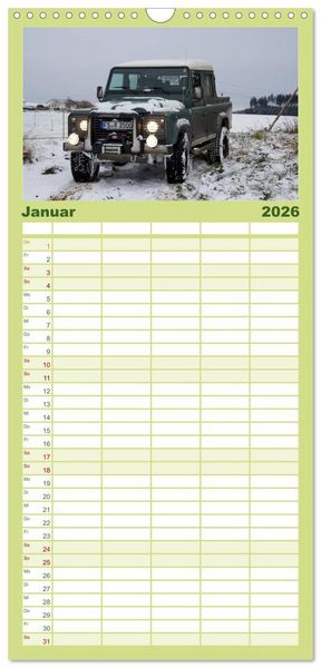 Produktbild: Familienplaner 2026 - Defender f&uuml;r's Grobe mit 5 Spalten (Wandkalender, 21 x 45 cm) CALVENDO