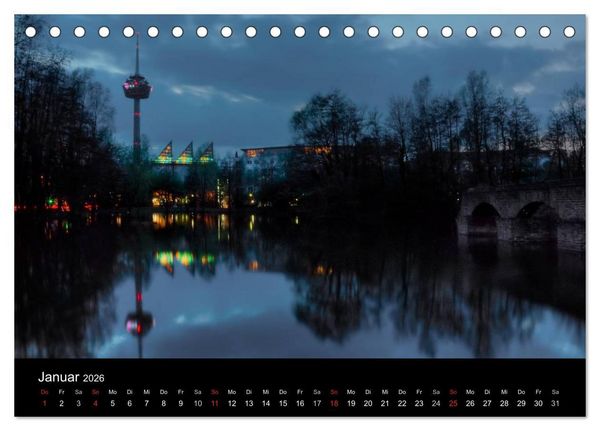 Produktbild: K&ouml;ln bei Nacht (Tischkalender 2026 DIN A5 quer), CALVENDO Monatskalender