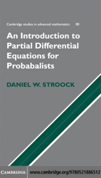 Produktbild: Partial Differential Equations for Probabilists