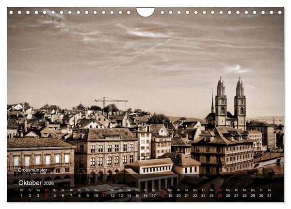 Produktbild: Gutes altes Z&uuml;rich (Wandkalender 2026 DIN A4 quer), CALVENDO Monatskalender