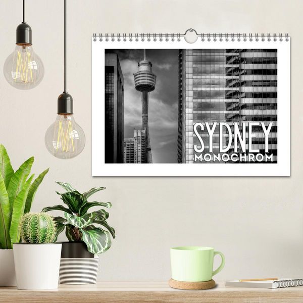 Produktbild: SYDNEY Monochrom (Wandkalender 2026 DIN A4 quer), CALVENDO Monatskalender