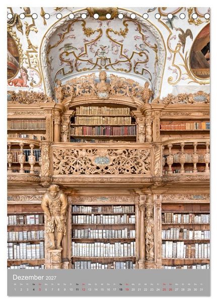 Produktbild: Waldsassen Stiftsbibliothek (Tischkalender 2027 DIN A5 hoch), CALVENDO Monatskalender
