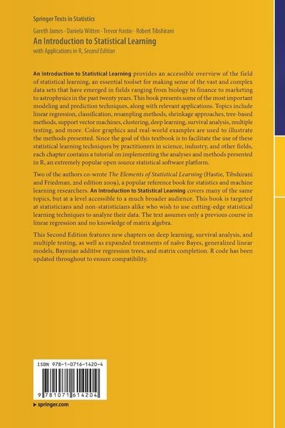 Produktbild: An Introduction to Statistical Learning
