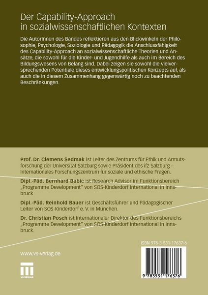 Produktbild: Der Capability-Approach in sozialwissenschaftlichen Kontexten