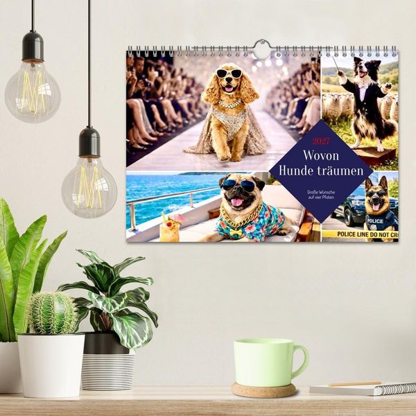 Produktbild: Wovon Hunde tr&auml;umen (Wandkalender 2027 DIN A4 quer), CALVENDO Monatskalender