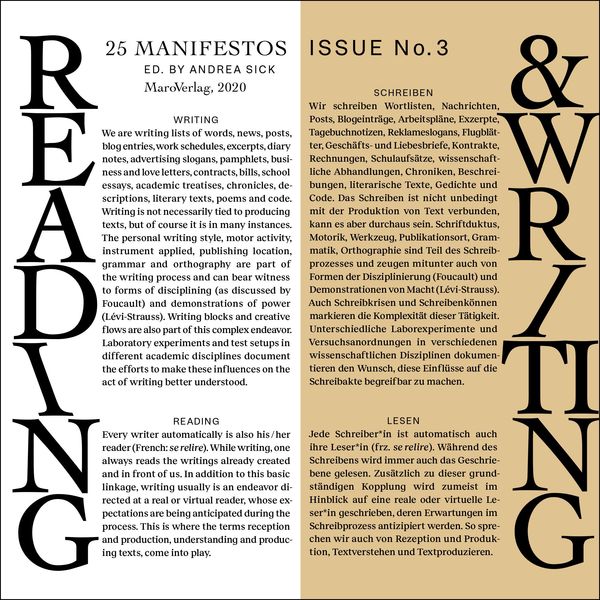 Produktbild: Reading & Writing. 25 Manifestos