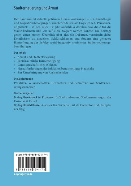Produktbild: Stadterneuerung und Armut