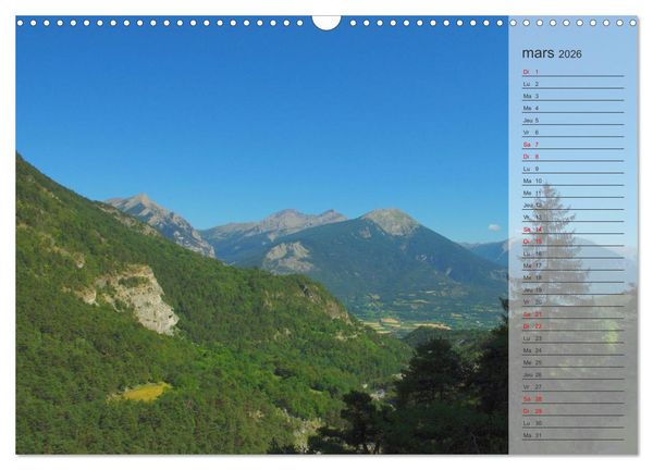 Produktbild: MONTAGNES Sommets des Hautes-Alpes (Calendrier mural 2026 DIN A3 vertical), CALVENDO calendrier mensuel