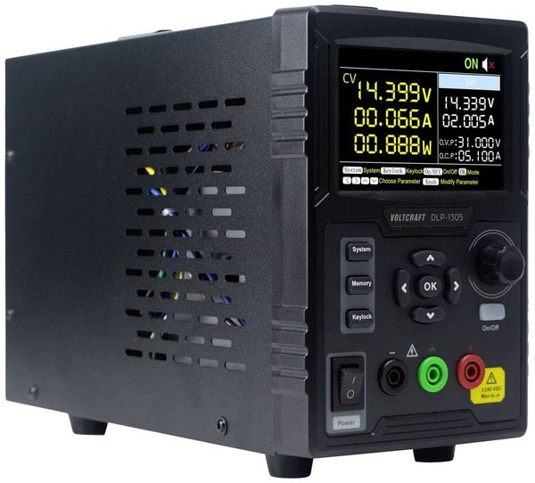 Produktbild: VOLTCRAFT DLP-1305 Labornetzger&auml;t, einstellbar 0 - 30 V 0 - 5 A 150 W Slave-Funktion Anzahl Ausg&auml;nge 1 x