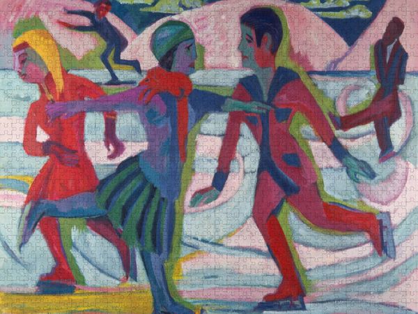 Produktbild: CALVENDO Puzzle Ernst Ludwig Kirchner. Schlittschuhl&auml;ufer, 1924/25 | 1000 Teile Lege-Gr&ouml;&szlig;e 64x48cm Foto-Puzzle f&uuml;r gl&uuml;ckliche Stunden