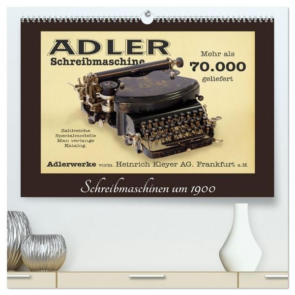 Produktbild: Schreibmaschinen um 1900 (hochwertiger Premium Wandkalender 2026 DIN A2 quer), Kunstdruck in Hochglanz