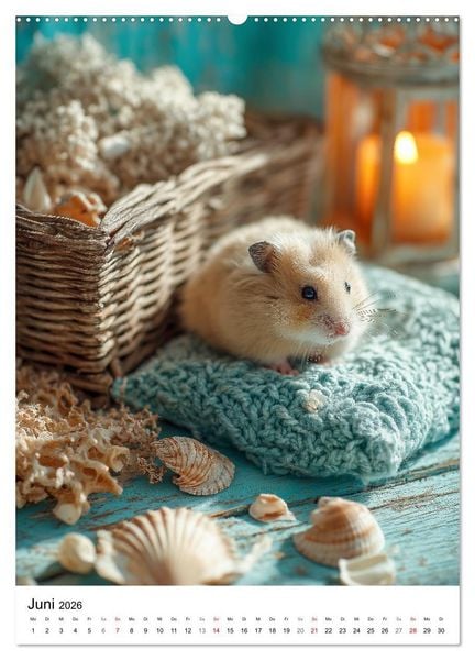 Produktbild: Hamster - s&uuml;&szlig;e Tiere zum Verlieben (hochwertiger Premium Wandkalender 2026 DIN A2 hoch), Kunstdruck in Hochglanz