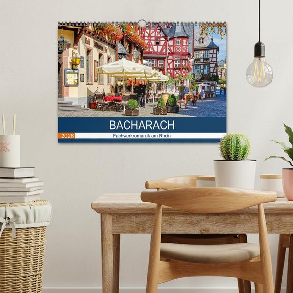 Produktbild: Bacharach - Fachwerkromantik am Rhein (Wandkalender 2026 DIN A3 quer), CALVENDO Monatskalender