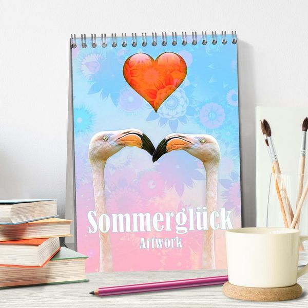 Produktbild: Sommergl&uuml;ck - Artwork (Tischkalender 2026 DIN A5 hoch), CALVENDO Monatskalender