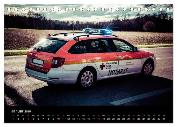 Produktbild: Einsatzfahrzeuge - Bayern (Tischkalender 2026 DIN A5 quer), CALVENDO Monatskalender