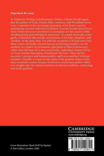 Produktbild: Modernist Writing and Reactionary Politics