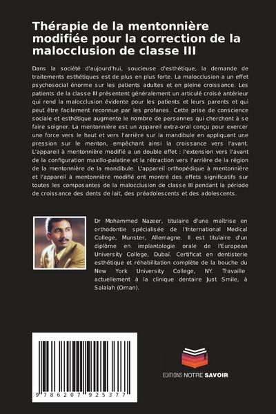 Produktbild: Th&eacute;rapie de la mentonni&egrave;re modifi&eacute;e pour la correction de la malocclusion de classe III