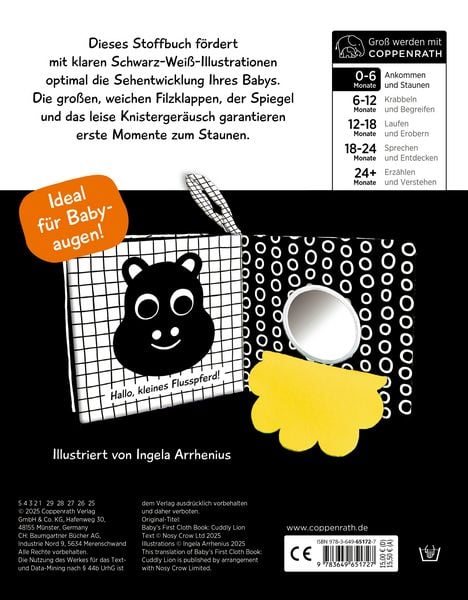 Produktbild: Babys kuschelweiches Kontrastbuch (Stoffbuch): L&ouml;we