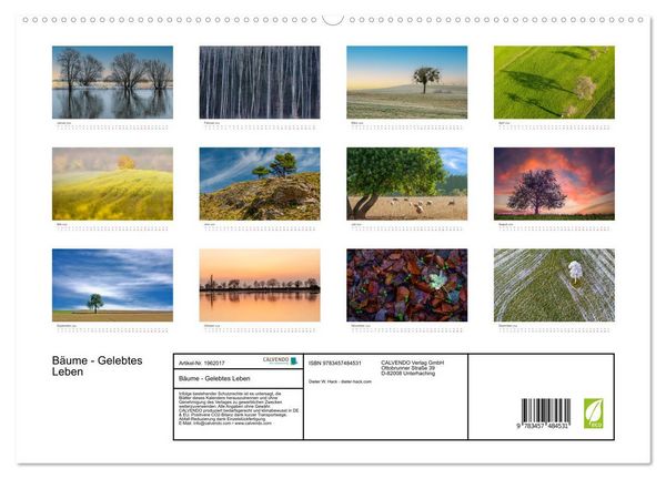 Produktbild: B&auml;ume - Gelebtes Leben (hochwertiger Premium Wandkalender 2026 DIN A2 quer), Kunstdruck in Hochglanz